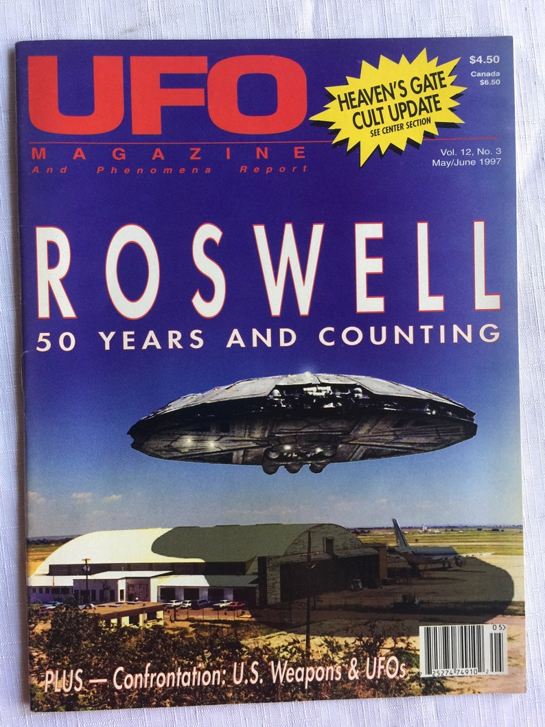 Paranormal, UFO Magazine, UFO Book, Roswell, Paranormal Book, UFO, Ufo Sighting, Extraterrestrial, Flying Saucer, Unexplained, 90s Magazine image 1