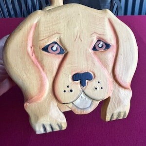 Porta-cartas, arte popular para cães, porta-cartas retrô, porta-cartas de arte, porta-cartas para cães, acessório de mesa para cães, arte de mesa, arte para cães, arte para cães em madeira