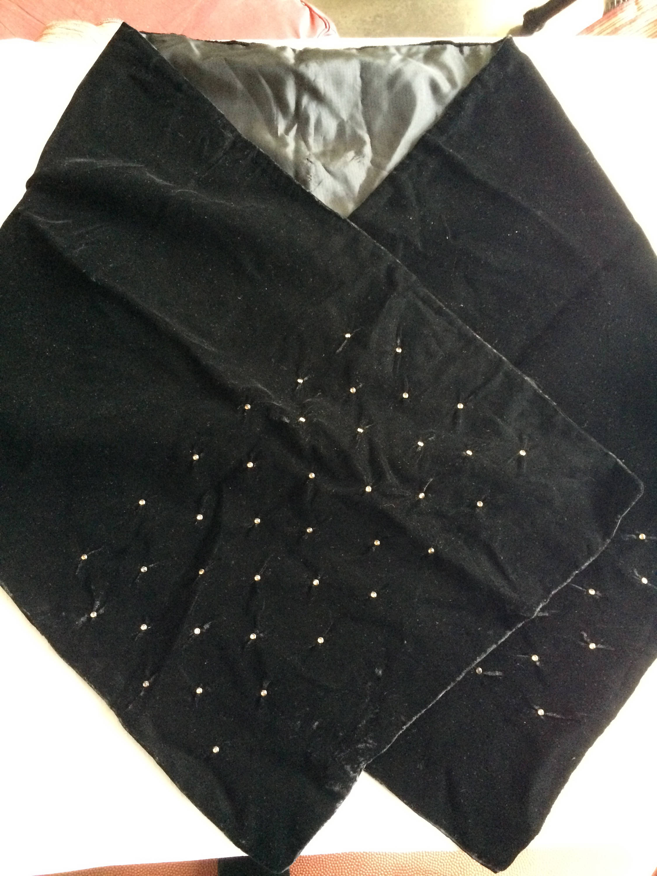 Black Stole, Black Velvet Stole, 50s Black Stole, Beaded Black Stole, Velvet Stole, 50 Stole, Black Velvet Wrap, Black Wrap, Formal Wrap