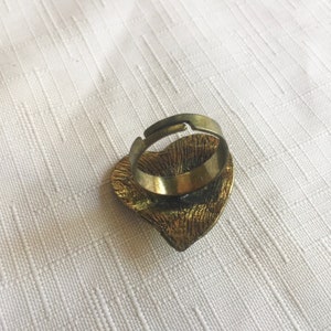 Heart Ring, Face Ring, Bronze Ring, Sunglass Ring, Face Ring, Love Ring, Statement Ring, Fun Face Ring, Groovy Ring, Odd Ring, Fun Ring image 6