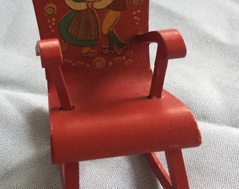 Sedia a Dondolo per Casa delle Bambole, Sedia