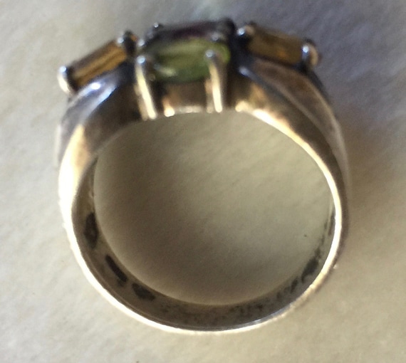 Gem Ring, Multi Color Ring, Silver Jewel Ring, Co… - image 5