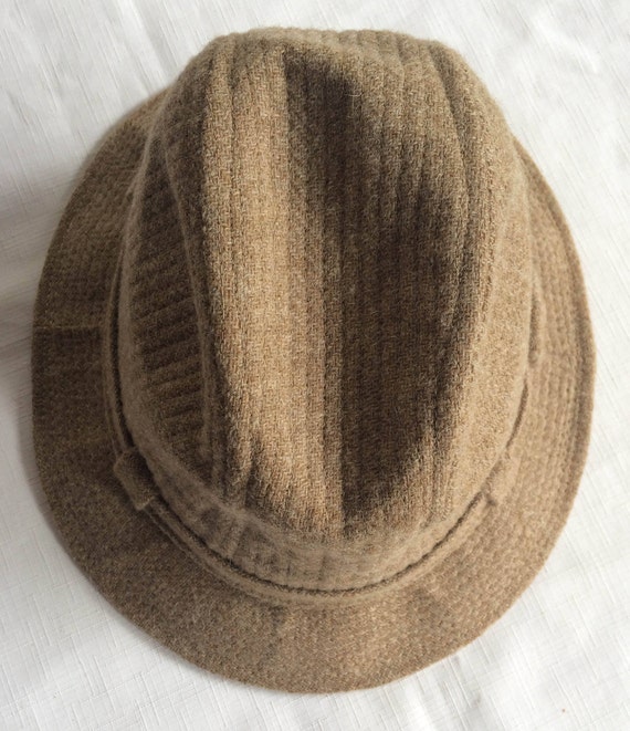 Tan Wool Hat, Tan Hat, Beige Wool Hat, Retro Tan … - image 2