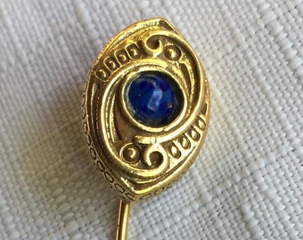Alfinete de bastão, alfinete de chapéu, alfinete de pedra preta, alfinete de chapéu preto, alfinete de chapéu retrô, alfinete de bastão retrô, alfinete de lapela, alfinete de lapela, alfinete de bastão preto