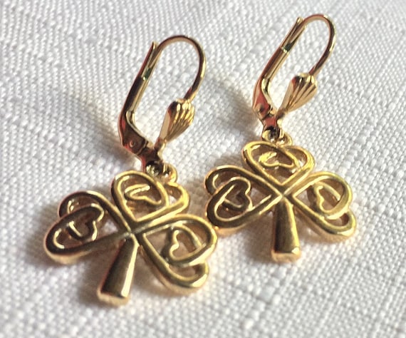 Irish Gold Earring, Irish Earring, Celtic Earring,