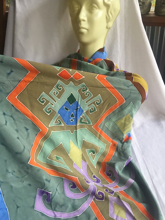 Hawaii Scarf, Maui Scarf, Island Scarf, Tropical Scarf, Tropical Wrap, Maui Wrap, Hawaii Wrap, Island Wrap, Tiki Wrap, Tribal Scarf