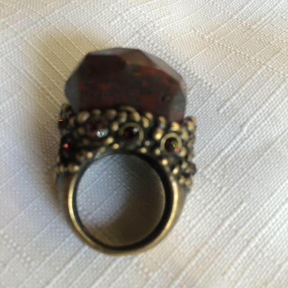 Red Goth Ring, Gothic Ring, Queen Ring, Red Ring,… - image 8