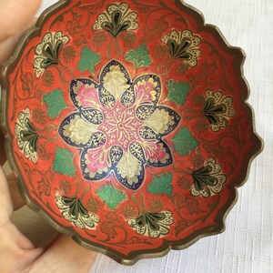 India Ashtray, Inlaid Ashtray, Art Ashtray, Metal Ashtray, Inlaid Bowl, Small India Bowl, Boho Ashtray, India Bowl, Exotic Bowl, Metal Bowl