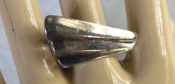 Silver Ring, Italy Ring, Angled Ring, Modern Ring… - image 4