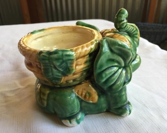 Jardinière Éléphant, Figurine Éléphant, Jardinière En Majolique, Jardinière En Bambou, Jardinière En Céramique, Art Éléphant, Art De L'Asie, Jardinière Animal, Jardinière D'art