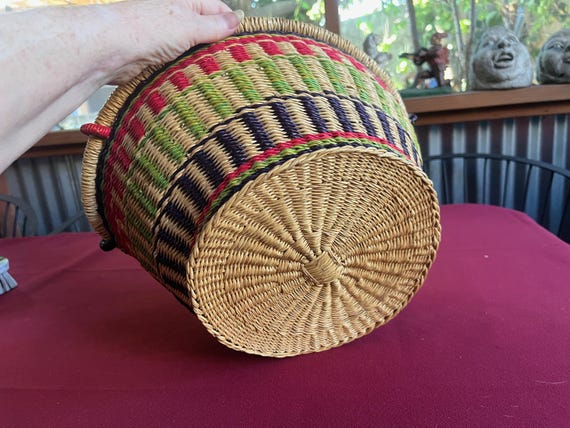 Farmer Market Bag, Basket Tote Bag, Straw Tote Bag, Tote Bag, Shopping Basket, Farmer Basket, Market Basket, Market Tote, Farmer Tote View 5
