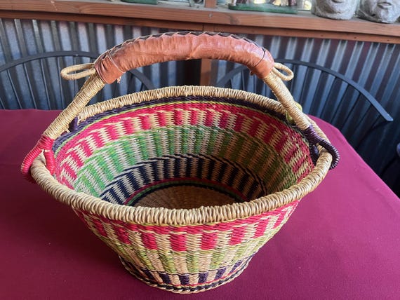 Farmer Market Bag, Basket Tote Bag, Straw Tote Bag, Tote Bag, Shopping Basket, Farmer Basket, Market Basket, Market Tote, Farmer Tote View 2