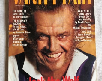 Jack Nicholson, Vanity Fair, Rivista di celebrità, Rivista di star del cinema, Rivista americana, Rivista anni '90, Rivista da collezione, Star del cinema