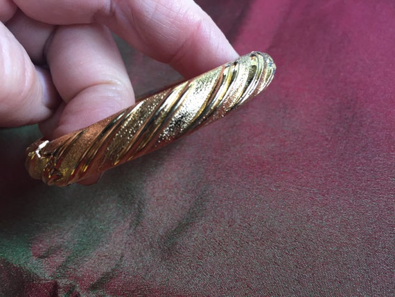 Gold Bracelet, Hinge Gold Bracelet, Elegant Bracelet, Bangle Bracelet, Monet Bracelet, Designer Bracelet, Dressy Bracelet, Classy Bracelet View 3