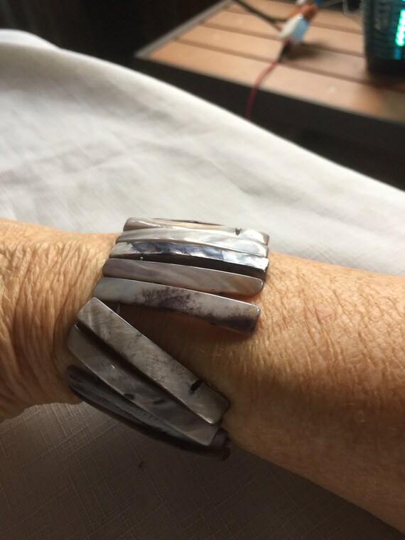 Wide Shell Bracelet, Shell Bracelet, Statement Br… - image 5