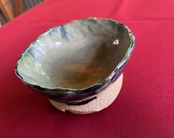 Aardewerk schotel, Boho zeepbakje, aardewerk zeepbakje, volkskunst schotel, kleine Boho Bowl, Trinket Bowl, Trinket schotel, Boho Trinket schotel, Artisan Bowl