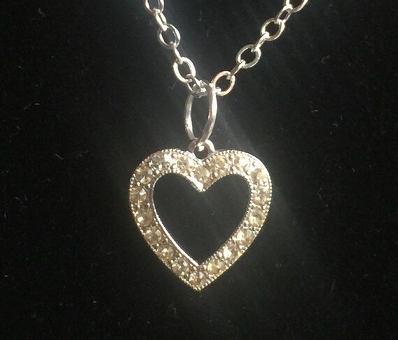 Clear Heart Pendant, Crystal Pendant, Heart Pendant, Heart Necklace, Crystal Heart Pendant, Crystal Necklace, Clear Heart Necklace, Gift