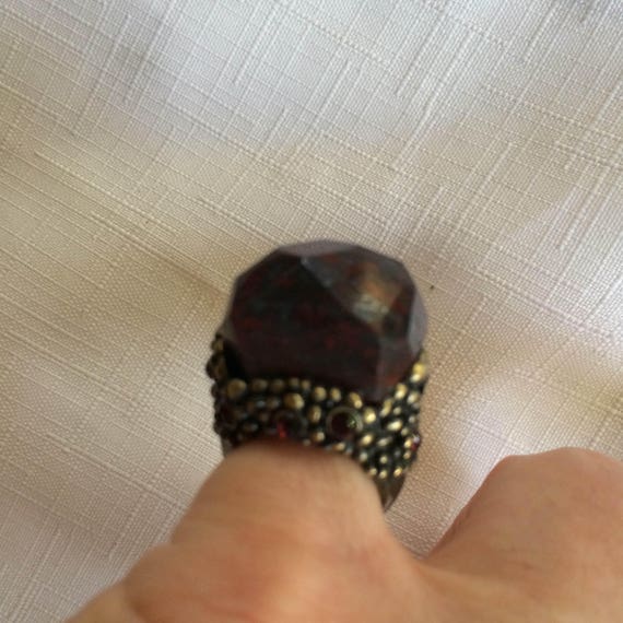 Red Goth Ring, Gothic Ring, Queen Ring, Red Ring,… - image 6