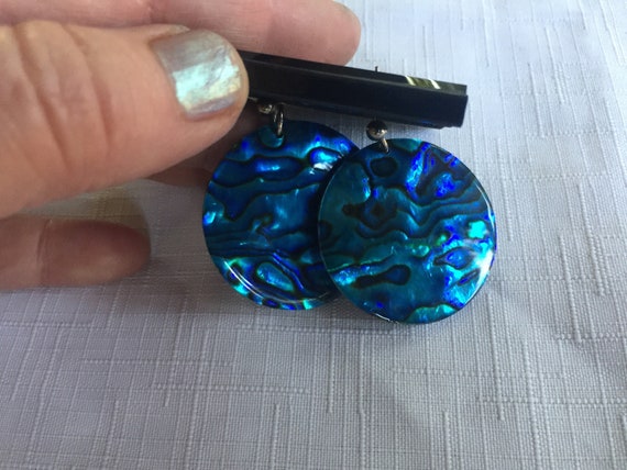 Blue Shell Earring, Blue Shell Drop, Blue Shell D… - image 6