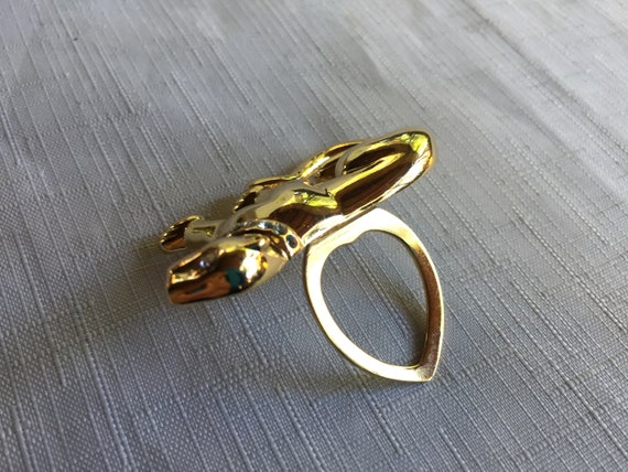 Gold Panther Pin, Cougar Pin, Cougar Brooch, Pant… - image 7