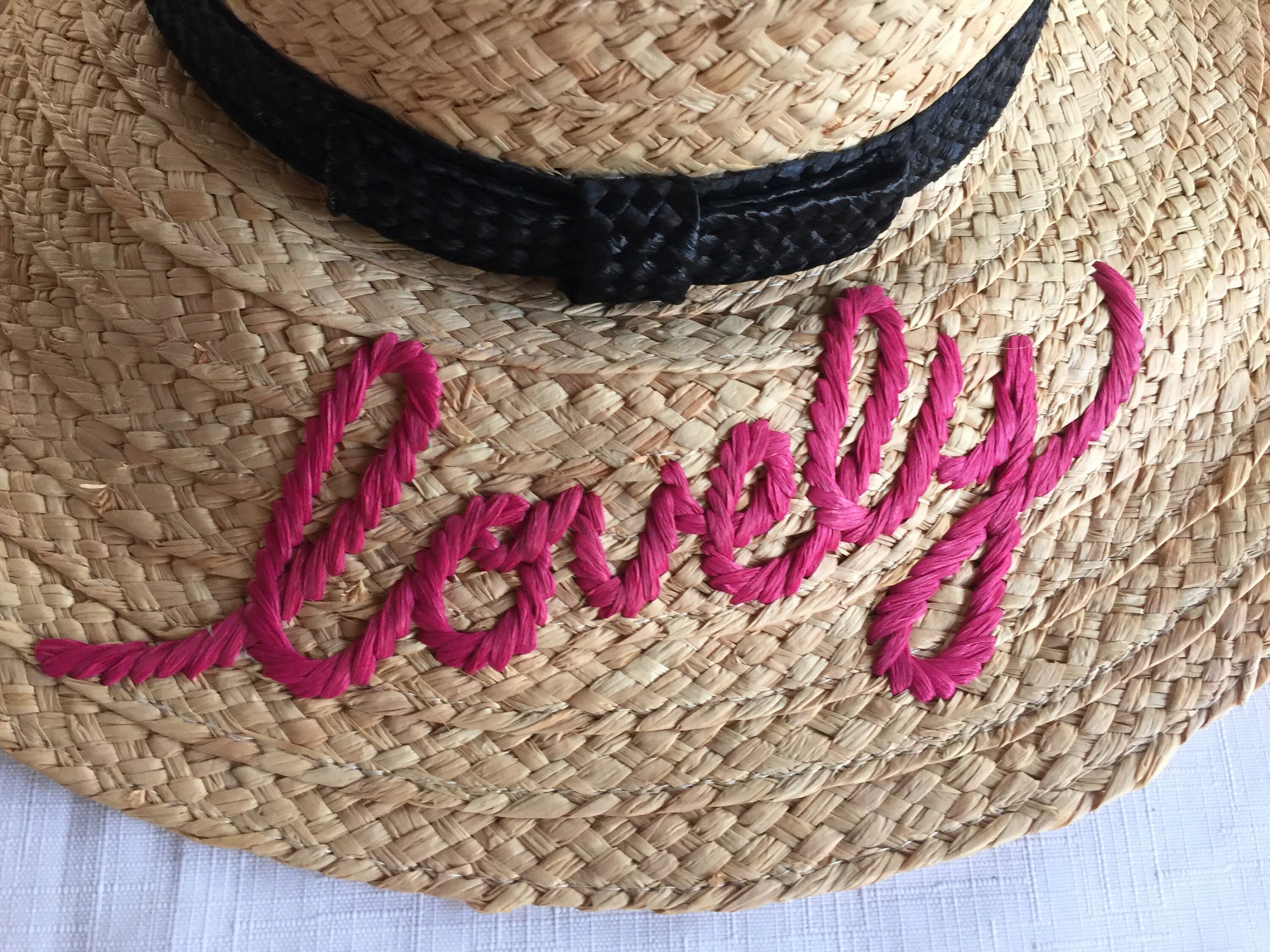 Kate Spade RARE one of a kind vintage Daisy and bumblebee Sunhat Trying on a few of my favorite sun hats for this season: The  main image 2