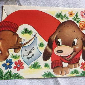 Cartão de aniversário retrô, cartão de aniversário dos anos 50, cartão de aniversário infantil, aniversário de cowboy, cartão de aniversário de cachorro, cartão infantil retrô, cartão infantil 50, cartão retrô
