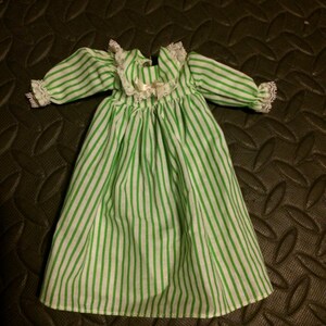 Retro Doll Dress, Doll Outfit, Doll Country Dress, Teen Doll Dress, 12&quot; Doll Dress, Doll Party Dress, Doll Clothes, Doll Green Dress