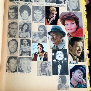 60s Scrapbook, 60s Ephemera, 60s Celebrities, Celebrity Ephemera, Retro Scrapbook, Movie Fan, Celebrity Fan, Movie Stars, Scrapbook