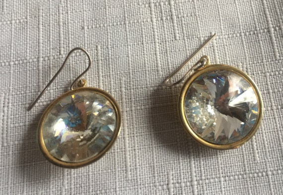 Clear Dangle, Big Rhinestone Earring, Rhinestone … - image 2