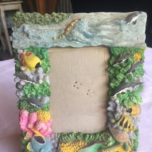 Fish Frame, Sea Life Frame, Novelty Frame, Beach Frame, Tabletop Frame, Marine Life Frame, 3D Fish Frame, Dimensional Frame, 3D Frame