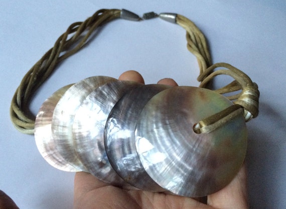 Shell Necklace, Abalone Necklace, Mother Pearl Nec