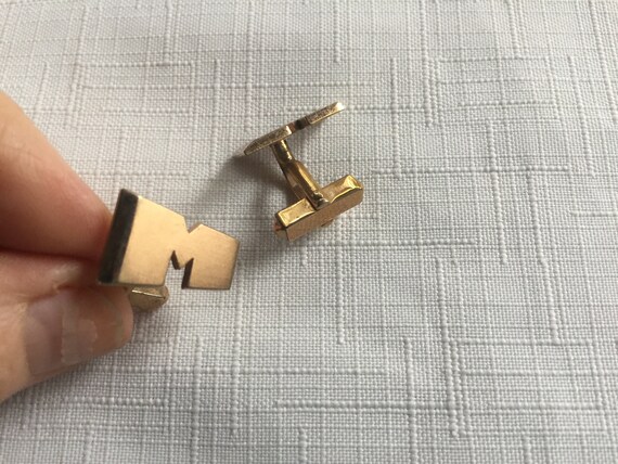 Initial M Cufflink, Initial M Cuff Link, M Cuffli… - image 10