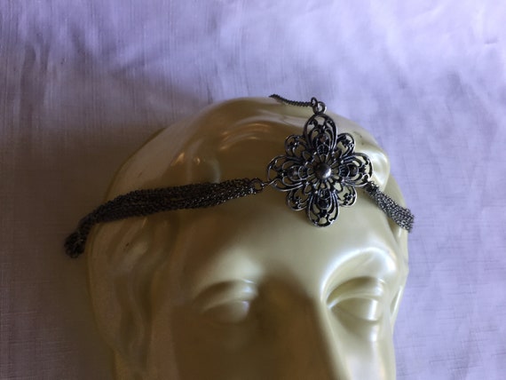 Flapper Headdress, Silver Headdress, Silver Headp… - image 3