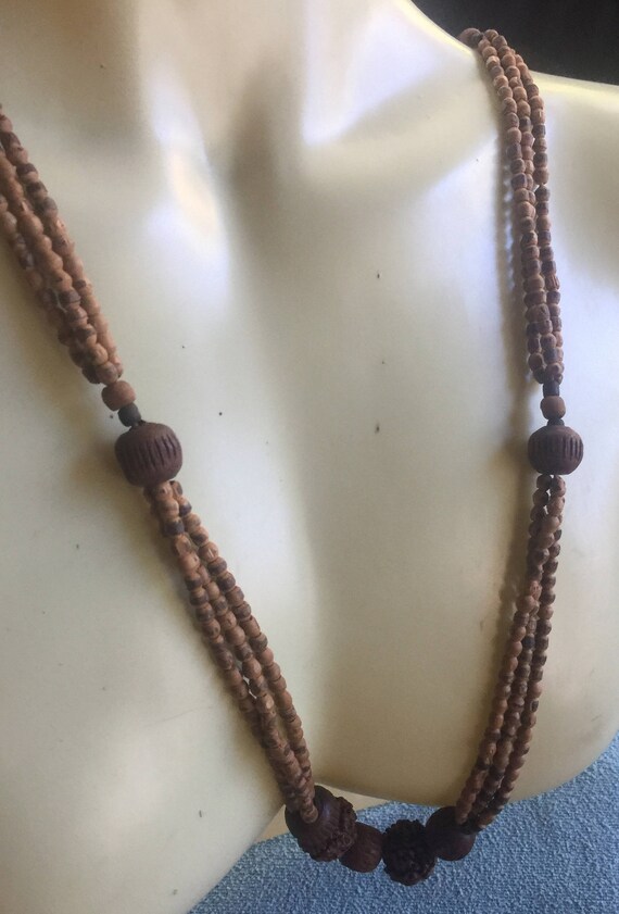 Brown Necklace, Organic Necklace, Brown Boho Neck… - image 3