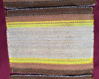 Placemats, Retro Placemat, Brown Placemat, Southwest Placemat, Woven Placemat, Southwest Kitchen, Southwest Decor, Wool Placemat, Table Mat