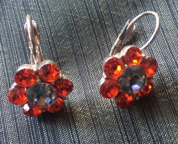 Orange Drop Earring, Orange Earring, Orange Spark… - image 7