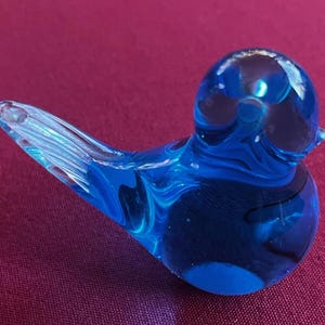 Blue Glass Art, Glass Bird, Glass Bluebird, Bluebird Art, Desk Art, Bookshelf Art, Bird Figure, Bird Sculpture, Bird Art, Bird, Bird Gift