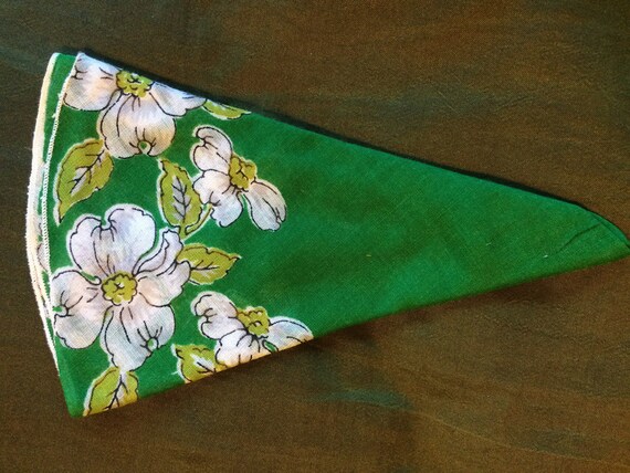 Green Hankie, Green Handkerchief, Pocket Hankie, … - image 5