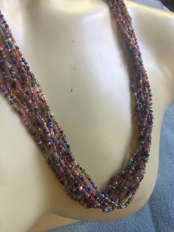 Boho Necklace, Colorful Necklace, Multi Strand Ne… - image 2