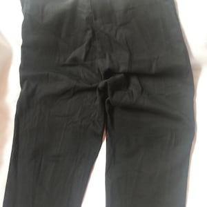 Black Cotton Pants, Slim Black Pants, Skinny Black Pants, Designer Pants, Size 12 Black Pant, Cigarette Black Pant, Theodore Pantds