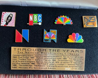 Broadcasting Gift, NBC Pin, Television Pin, TV History, NBC Collectible, Tv Collectible, Nbc Gift, Television Collectible, Broadcasting Pin