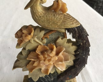 Bird Sculpture, Soapstone Figurine, Soapstone Sculpture, Soapstone Bird, Bird Art, Bird Figurine, Bird Statue, Bird Decor, Tabletop Sulpture