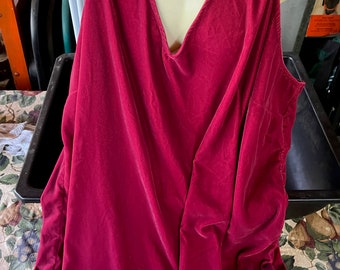 Velvet Loose Top, 3X Sleeveless Top, Oversize Velvet Top, Hippie Top, Boho Sleeveless Top, Velvet Top, Old Navy Sleeveless, Velvet Blouse