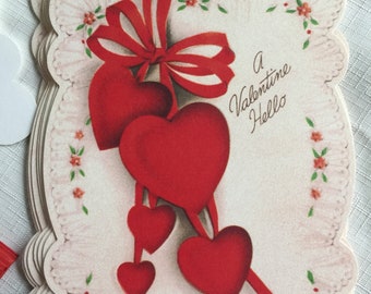 Valentine Card, Retro Valentine, 40s Card, Valentine Gift, Heart Card, Valentine Greeting, 40s Valentine, Cool Valentine, Valentine