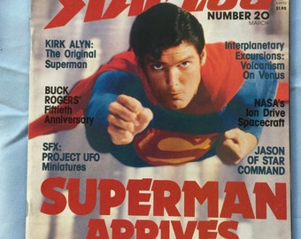 Superman, Superman Gift, Starlog, 70s Magazine, Movie Collectible, Movie Ephemera, Superman Collectible, Sci Fi Collectible, Superhero Gift