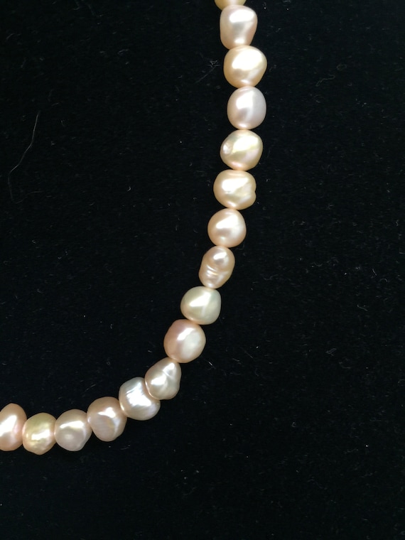 Pearl Necklace, Pink Bead, Pink Necklace, Freshwa… - image 3