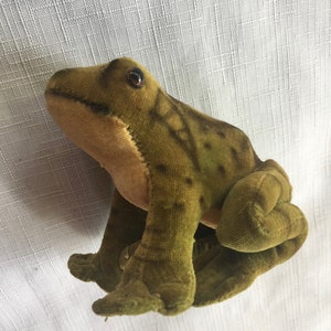 Rana Steiff, rana ripiena, rana da collezione, Steiff da collezione, rana peluche, collezione di rane, rana, rana di velluto, rana tedesca, rana giocattolo immagine 4
