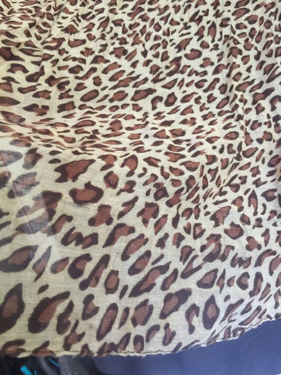 Leopard Scarf, Large Brown Scarf, Leopard Wrap, Animal Print Scarf, Animal Print Wrap, Brown Print Scarf, 70sWild Scarf, Leopard Print Scarf View 4