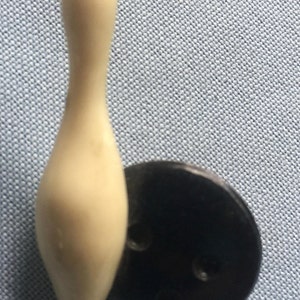Bowling Brooch, 50 Pin, Bowling Jewelry, Bowling Gift, Bowling Pin, 50s Brooch, Bowling, Black White Brooch, 60 Pin, Retro Brooch, Retro Pin