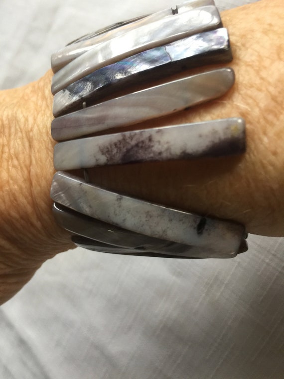 Wide Shell Bracelet, Shell Bracelet, Statement Br… - image 10